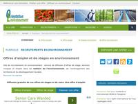 Détails : Offres d'emploi environnement